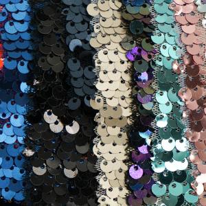 China Shiny Reflective Decorative Sequins Fabric for Stage Clothing Shoes factory