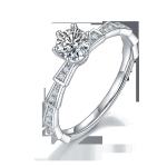 White Moissanite Unique Sytle And Sapphire Platineve Diamonds Jewelry Women Ring