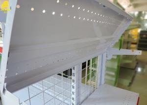 China 40mm Step Commercial Gondola Shelving , 23kg/ Layer Load Gondola Display Shelving factory