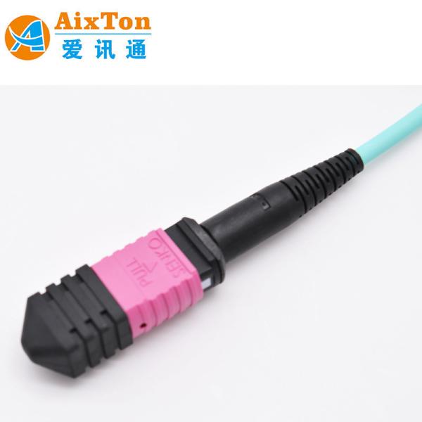OM3 50/125μm Fiber Mode 24-Core Pre-Terminated MTP/MPO Round Fiber Cable for