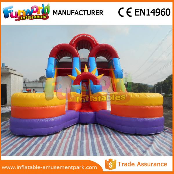 China 1 Year Warranty Kids Water Slide Inflatable Floating Water Slide With Pool factory