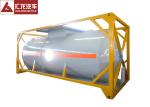 20FT Chemical Tank Trailer , Pneumatic Valve Chemical Transport Tanks Plastic