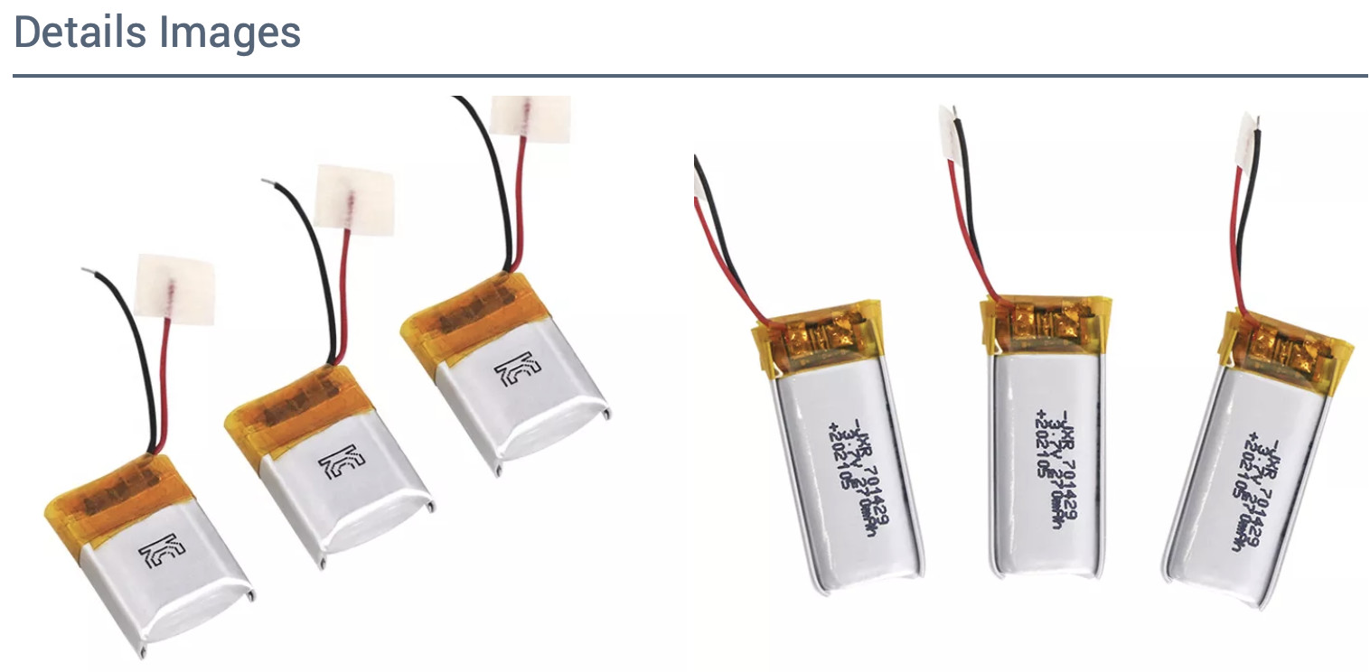 OEM ODM LiFePO4 3.7v Rechargeable 150mah 350mah 750mah 1000mah 1200mah 2000mah Li-ion lithium battery packs