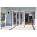 Heat Insulation Aluminium Fold Door Double Triple Glazed Exterior Folding Main