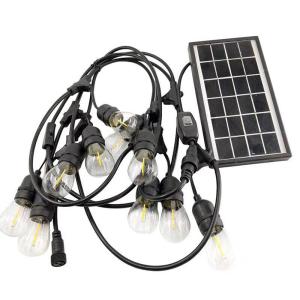 China Party Festival Solar Powered String Lights E27 Socket Solar Panel Warm White factory