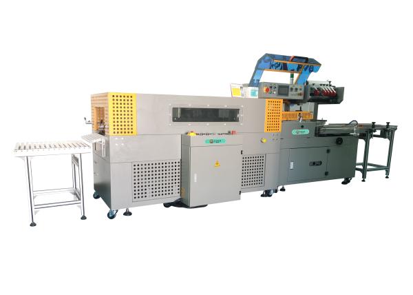 PLC Control Plastic Film Heat Shrink Packing Machine , Box Shrink Packing