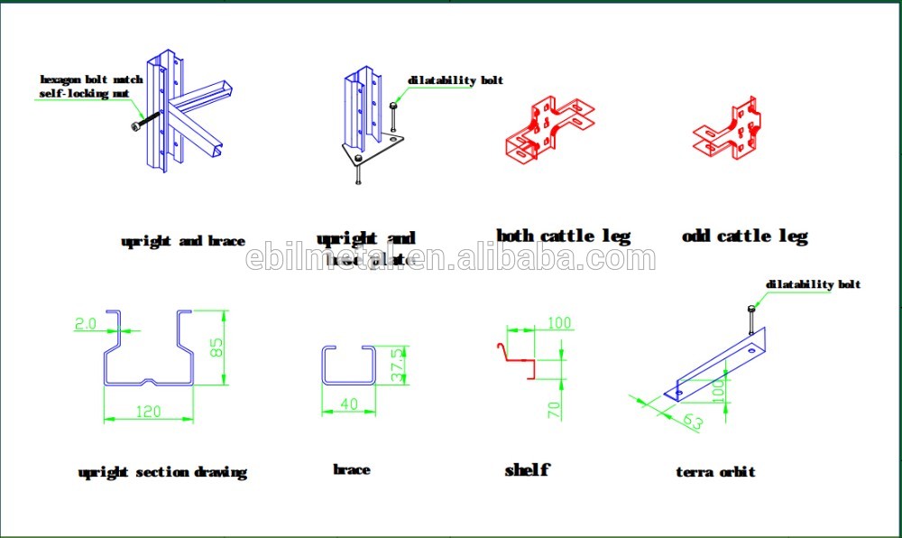 convenient disassembly stacking frame racks for warehouse storage