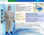 Disposable Sms Bounded Seam Type 5/6 Coverall Asbestos Breathable