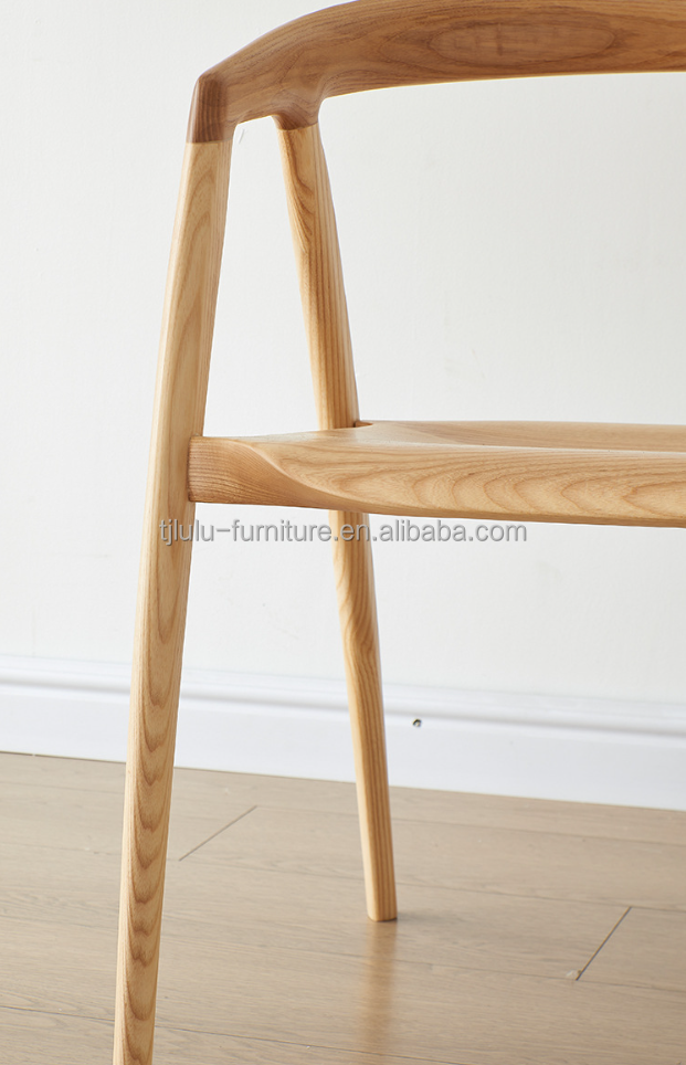 Mail Packing Dining Chair Design for Restaurant Hotel Furniture Solid Wood Modern Walnut Color Size W57*D53*H77CM