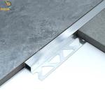 Square Closed Shape Aluminium Tile Trim Silver 2.5 Meters Length