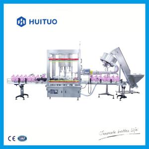 China Huituo automatic pistion filling machine for liquid detergent and dishwash large volume bottles factory