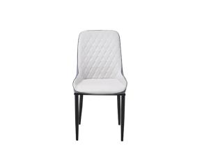 China Minimalist Wrought Iron Leather Upholstered Dining Chair factory