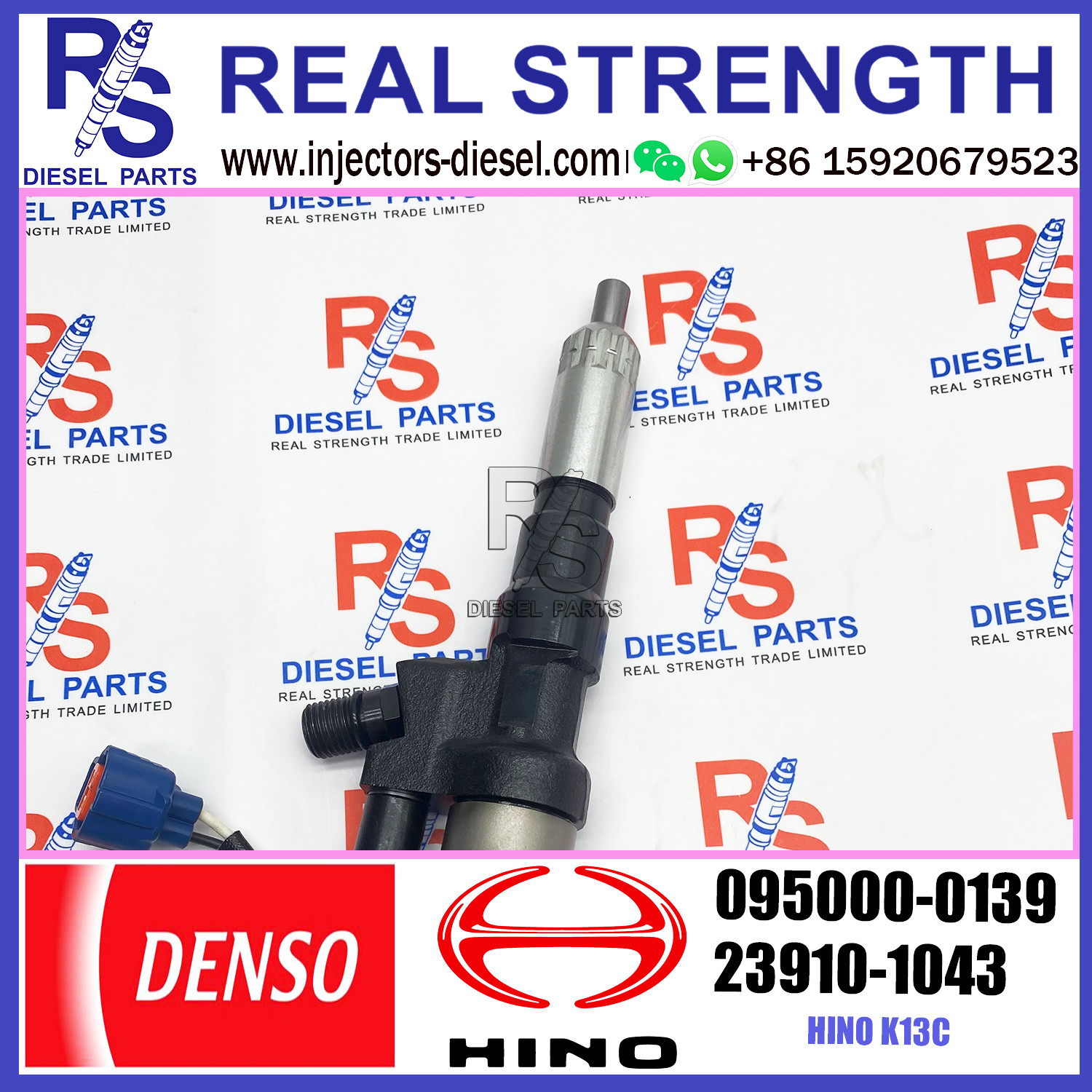 Diesel Fuel Injector Common Rail 095000-0139 095000-0130 For HINO 23910-1043 23910-1040 23910-1041