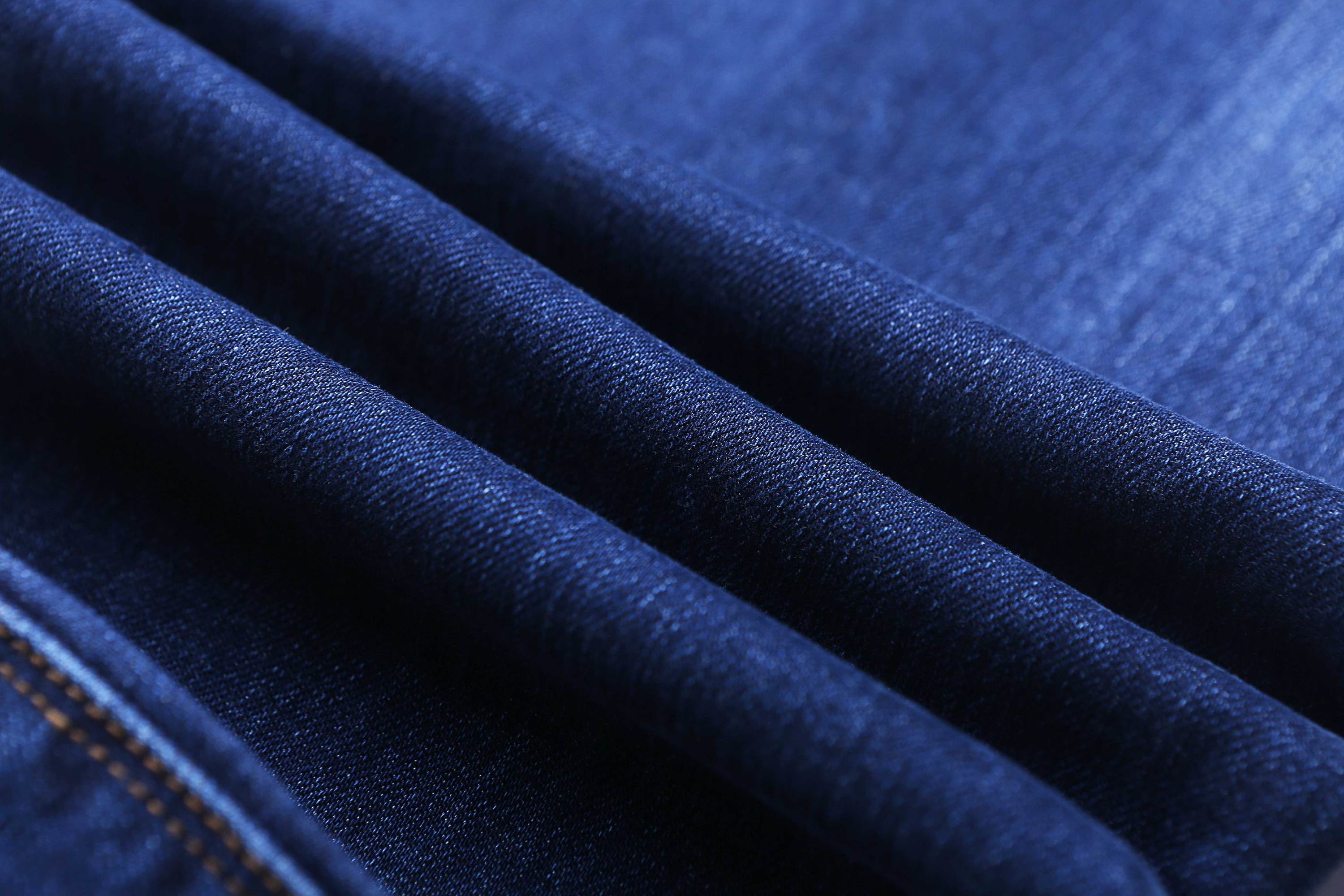 Good Elastic Crosshatch Slub Denim Fabric 10.6 Oz Before Washing