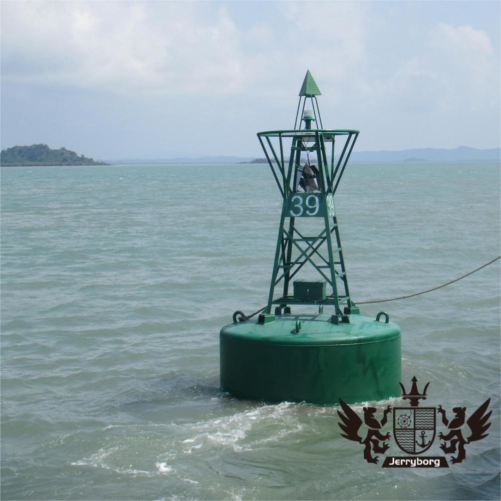 Marine Steel Navigation Buoy With Tall Channel Lateral Floating Marker