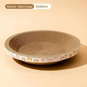 China ODM Round Cardboard Cat Scratcher Wear Resistant Cat Scratcher Round factory