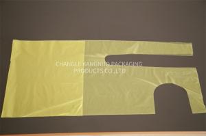 China Durable Yellow Polythene Colored Disposable Poly Aprons For Food Industry factory