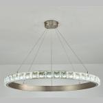 Titanium Gold Crystal Pendant Ceiling Light Stainless Steel Square