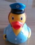 Novelty Metal Weighted Floating Rubber Ducks Blue Color / PVC Bath Toy