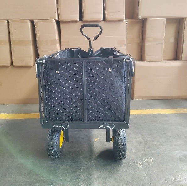 Extra Large Garden Mesh Cart Steel Trolley Heavy Duty Utility Garden Cart