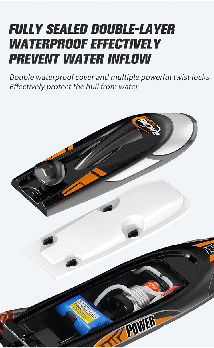 2 CHANNELS Control Electric Boat with 35km/H High Speed and Night Navigation Lights