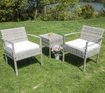 Patio Outdoor Dining Table Rattan Table Tempered Glass Tabletop Porch Conversati
