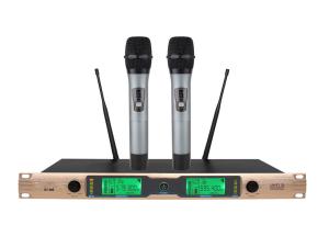 China Dual Channel UHF Wireless Microphone System for KTV and recreation room All Metal ST-360 factory