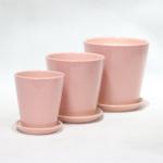 Glossy Glazed Decorative Flower Ceramic Pots Easy Cleaning