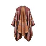 New European and American imitation cashmere cloak big frame jacquard open fork