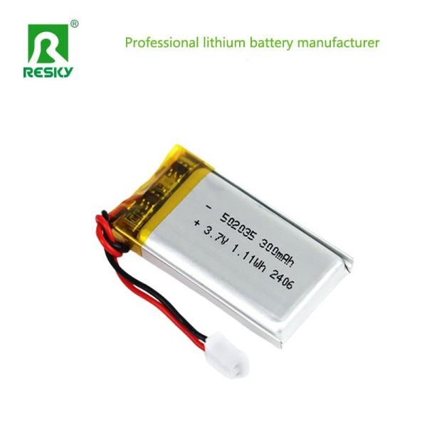 Lithium Ion Polymer Battery Cell 502035 3.7v 300mAh 350mAh 1.11wh Rechargeable Batteries