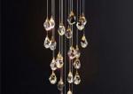 Large Crystal LED Chandelier Luxury K9 Diamond Crystal Hanging Light Living Room