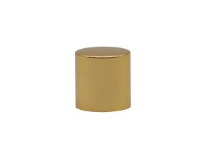 China Gold Add Weight Aluminum Perfume Bottle Caps With Inner Plastic Black Cap factory