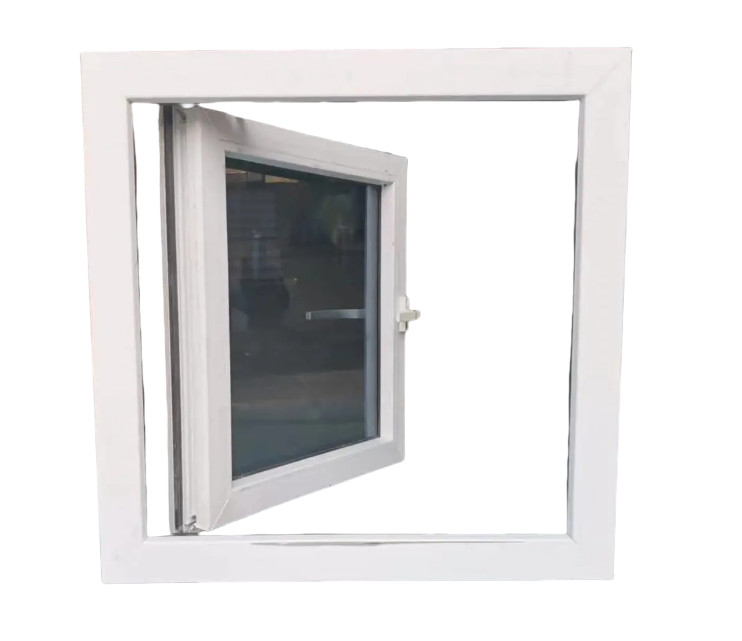 60 PVC Series Glass Casement Windows Single Double Glazed PVC Casement Windows With Mosquito Net