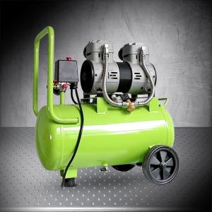 China 120L/Min 24L Oil Free Noiseless Compressor For Tire Inflation，The air compressor is put the 1100w copper induction motor factory