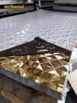Gold Mirror Diamond Embossed Stainless Steel Sheet Square Pattern