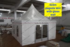 China 5 x 5m pagoda Party Tent Outside With PVC Window /Glass Sidwalls factory