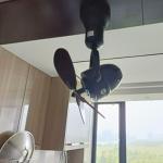 Light Duty LED Ceiling Fan Lights , Wall Mounted Oscillating Fans With Remote