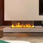 Media Wall Artificial Decorative Flame Led Atomizing Water Steam Fireplace