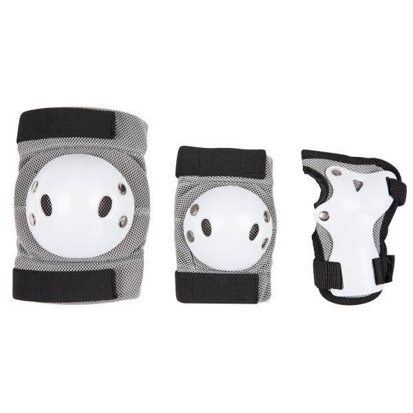 China Grey Roller Skating Protective Gear 3 IN 1 Knee Elbow Wrist Pad Protective Gear Set factory