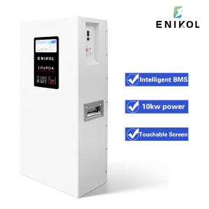 China Touchable Screen 15kwh 300ah Wall Mounted Lithium Ion Batteries 51.2V LiFePo4 Battery factory