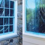 Clean Removal PE Adhesive Window Glass Protective Film For Transparent Glass