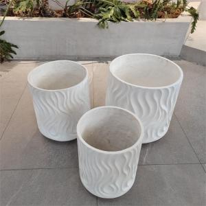 China 22 Pound Fiber Clay Planter Reinforced For Flower And Green Plant factory