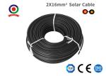 Double Protection Black Twin Core Solar Cable , Low Eccentricity 16mm 2 Core
