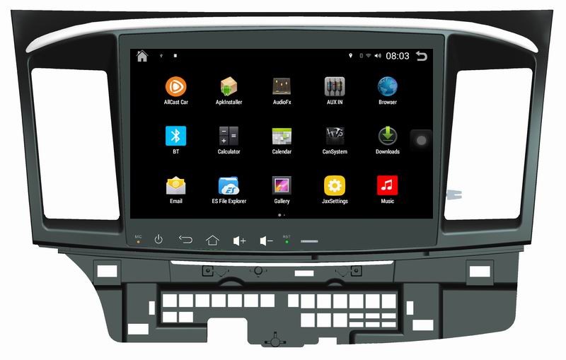 Ouchuangbo car media dvd android 4.4 system for Mitsubishi lancer 2015 with Quad Core 16G HD 1024*600