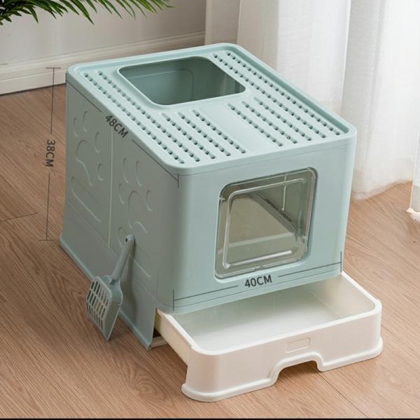 Factory Self Cleaning Cat Litter Box Toilet Foldable Closed Drawer Portable