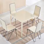 Multi Color Glass Top Dining Room Table , Square Glass Dining Table Set black