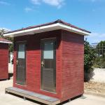 Customized 10m2 Portable Toilet With The Glass Door And Double Layer Glass