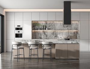 China High Glossy Lacquer Finished Small Modular Kitchen Designs Kitchen Cabinet factory