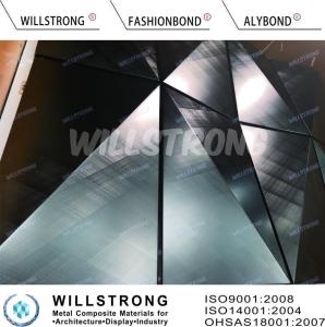 China 3D Design Black Aluminum Composite Panel With 0.4 / 0.5mm Thick Fireproof factory