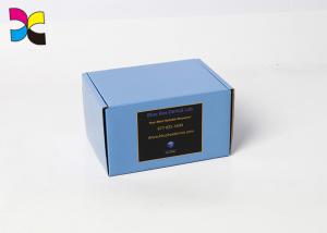 China High End Blue Printed Gift Boxes / Rectangle Cardboard Packing Boxes factory